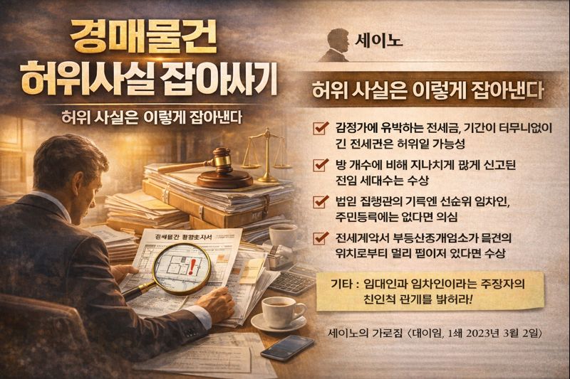 경매물건 허위사실 잡아내기