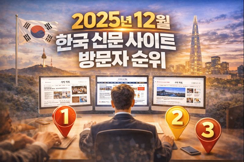 2025년 12월 한국 신문 사이트 방문자 순위