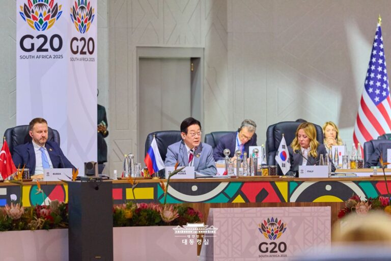 11/22(토) 이재명 대통령, G20 정상회의 제1세션 발언