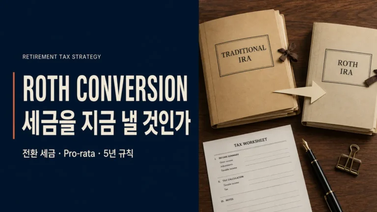Traditional IRA를 Roth IRA로 전환하는 Roth Conversion 세금과 5년 규칙
