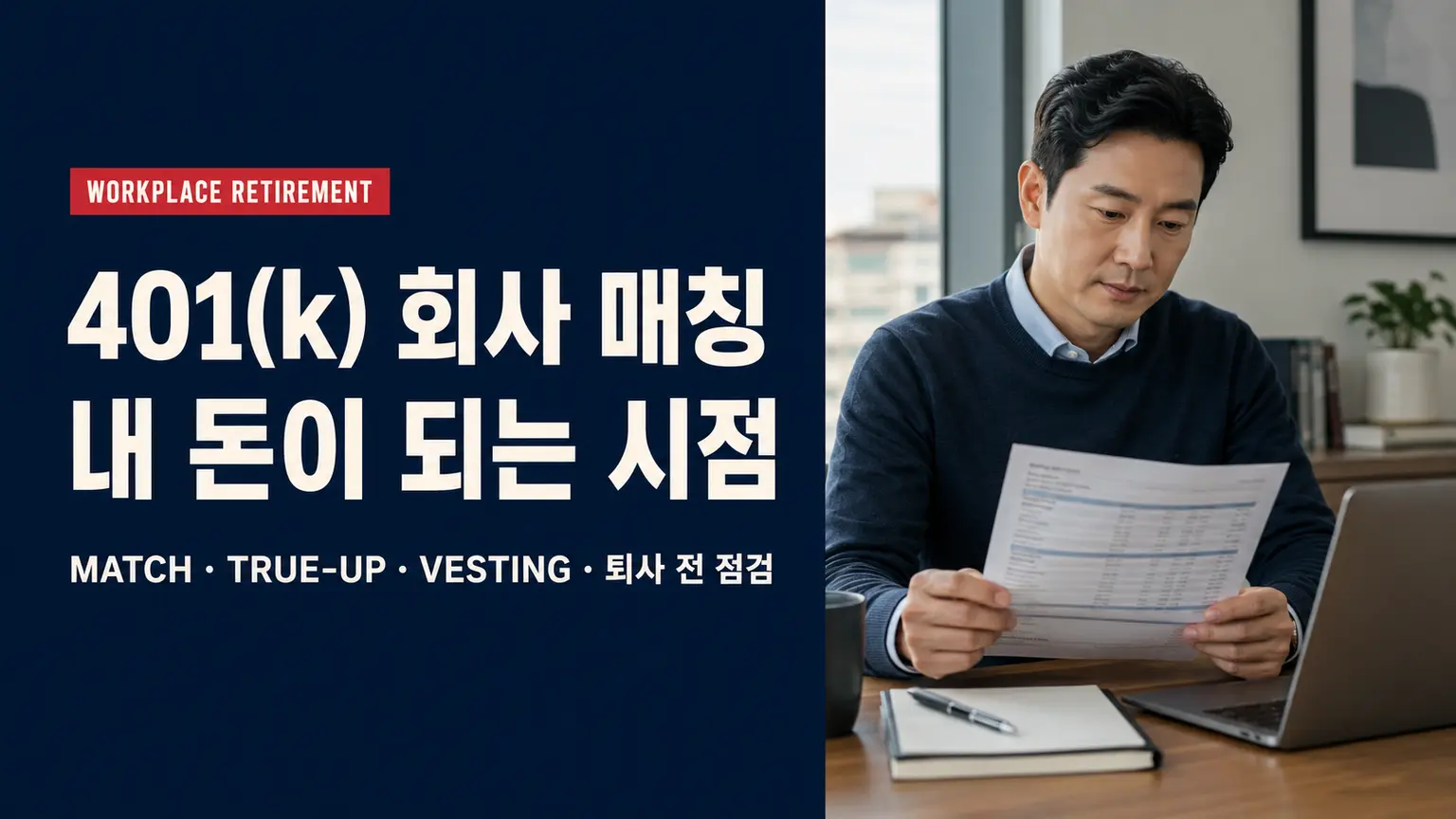 401(k) Employer Match와 Vesting 공식 및 퇴사 전 확인사항