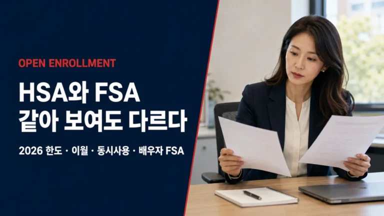 미국 HSA와 FSA의 2026년 한도·이월·동시사용 비교