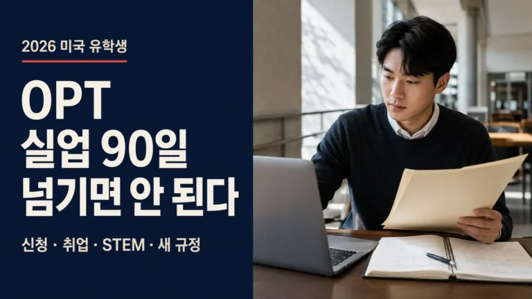 미국 F-1 OPT를 준비하는 한국인 유학생과 EAD 신청 취업 실업 90일 STEM 연장 조건