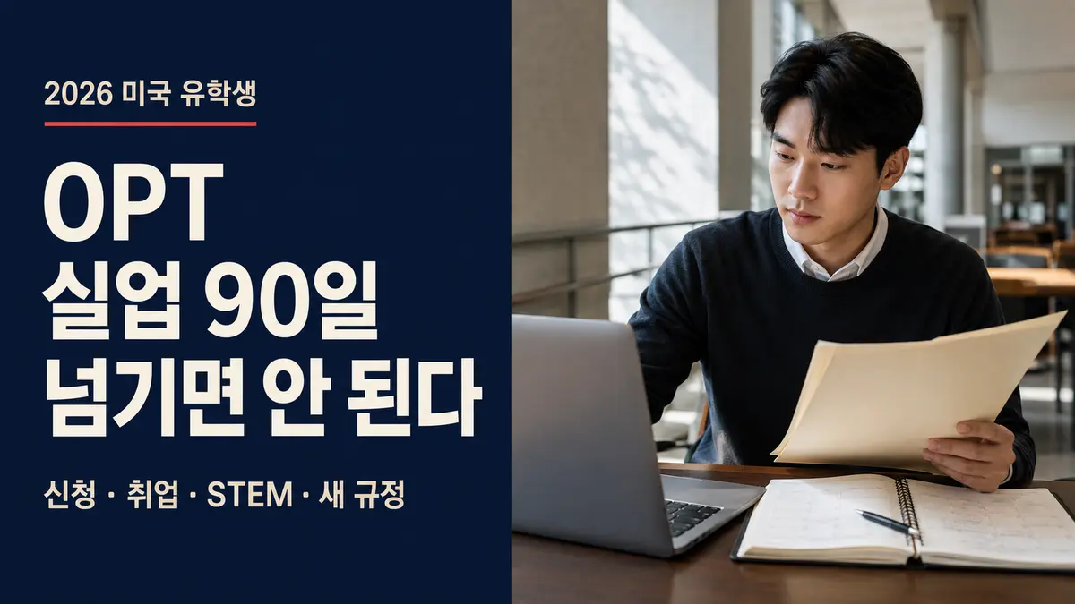 미국 F-1 OPT를 준비하는 한국인 유학생과 EAD 신청 취업 실업 90일 STEM 연장 조건