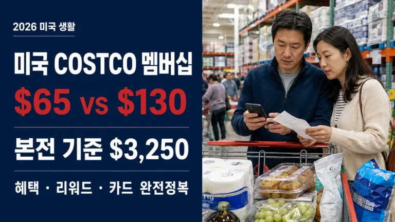미국 Costco 멤버십 Gold Star와 Executive 연회비 혜택 및 본전 기준을 비교하는 한인 부부