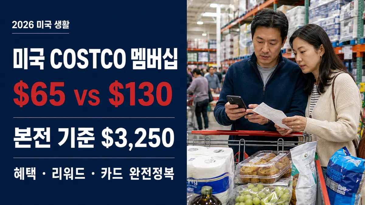 미국 Costco 멤버십 Gold Star와 Executive 연회비 혜택 및 본전 기준을 비교하는 한인 부부